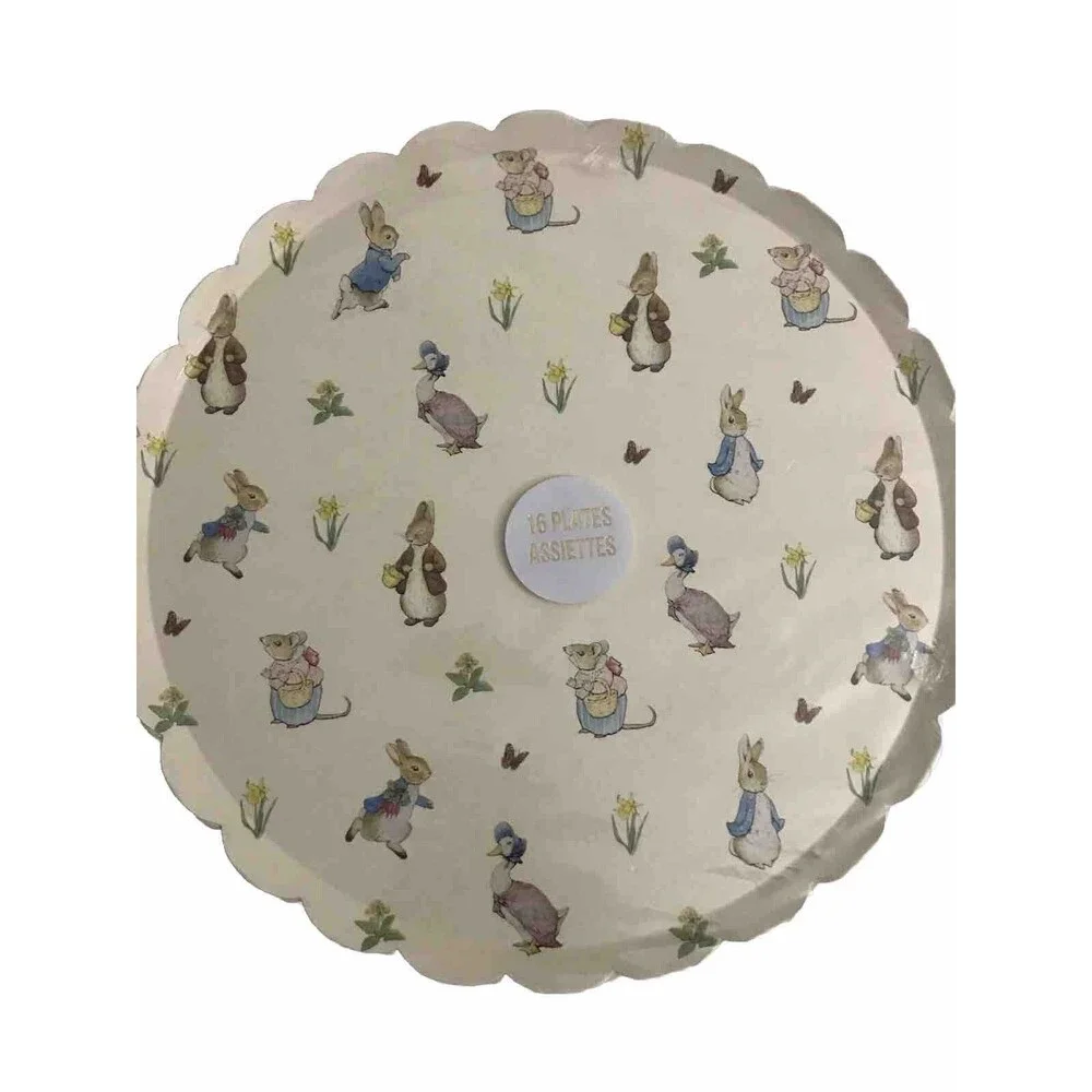 Peter Rabbit Paper PLATES Easter Holiday Pack Of 16 One Size Multicolor